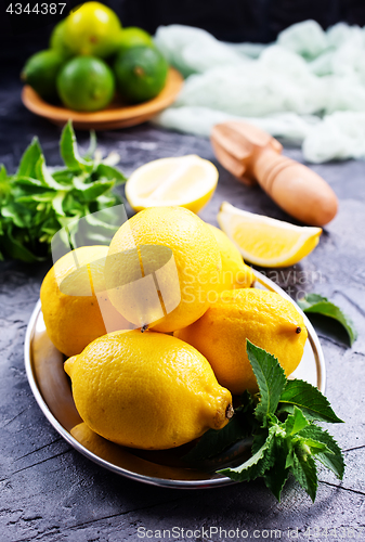 Image of lemons with mint