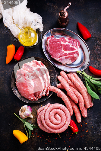 Image of meat and sausages