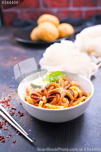 Image of spaghetty with shrimps