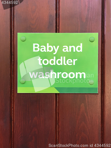 Image of Baby and Toddler Washroom Sign