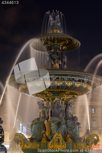 Image of Fountain at Place de la Concorde in Paris France 