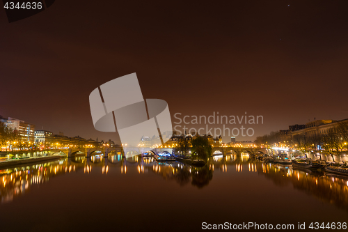 Image of View on Paris at night