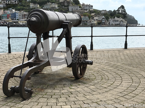 Image of Old Cannon at Dartmouth Harbour UK 