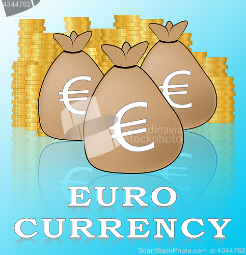 Image of Euro Currency Meaning Europe Exchange 3d Illustration