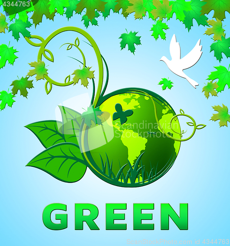 Image of Green Shows Ecology Eco Friendly 3d Illustration