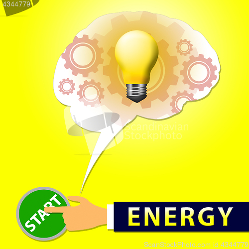 Image of Energy Light Shows Electric Power 3d Illustration