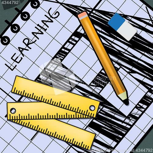 Image of Learning Equipment Represents Training And Academic 3d Illustrat