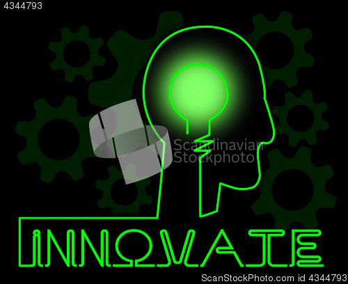 Image of Innovate Brain Means Innovating Creative And Ideas