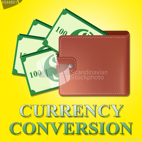 Image of Currency Conversion Means Money Exchange 3d Illustration