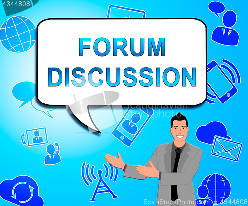 Image of Forum Discussion Showing Community Talk 3d Illustration