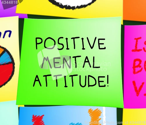Image of Positive Mental Attitude Displays Optimism 3d Illustration
