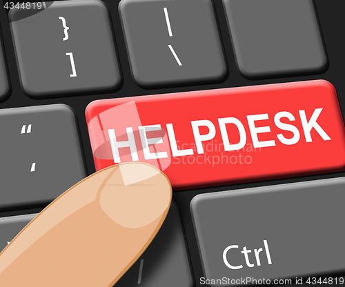 Image of Helpdesk Online Shows Faq Advice 3d Illustration