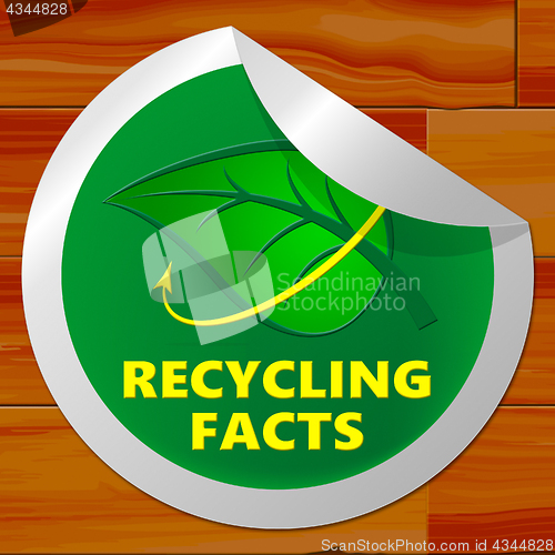 Image of Recycling Facts Showing Recycle Info 3d Illustration