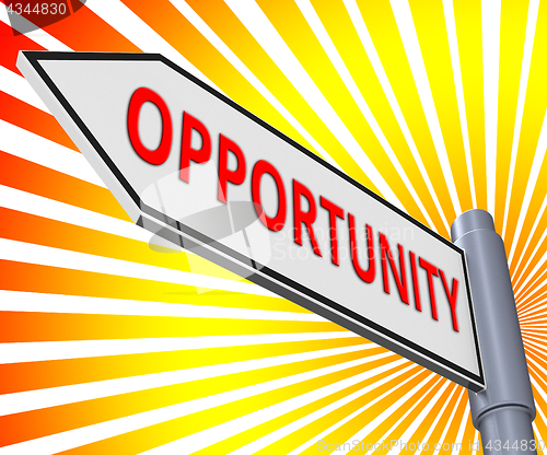 Image of Opportunity Sign Displaying Business Possibilities 3d Illustrati