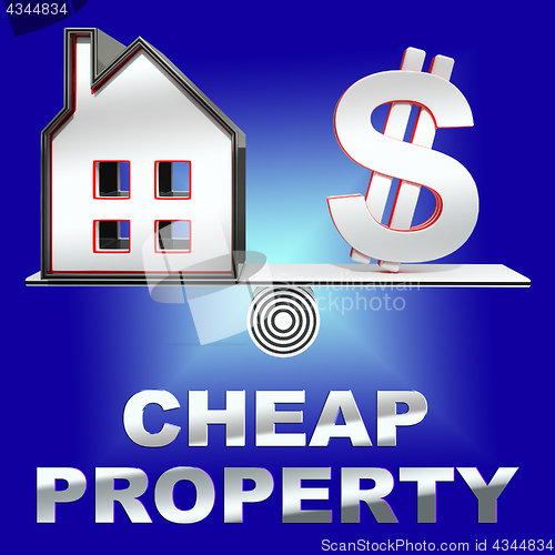 Image of Cheap Property Means Real Estate 3d Rendering