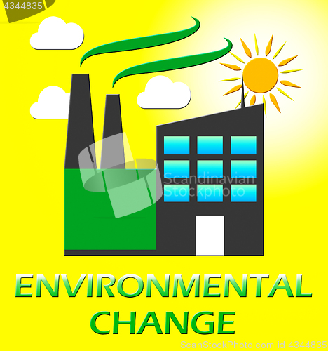 Image of Environmental Change Represents Ecology Effect 3d Illustration