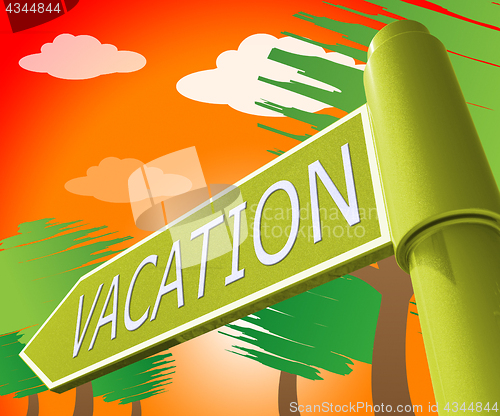 Image of Vacation Travel Representing Holiday Journey 3d Illustration