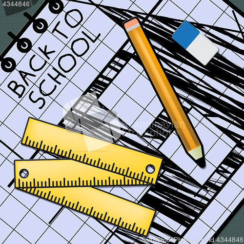 Image of Back To School Meaning Youths Educate 3d Illustration