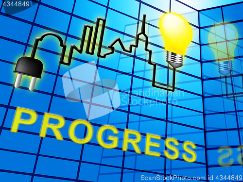 Image of Progress Symbol Shows Betterment Headway 3d Illustration