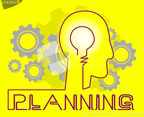 Image of Planning Cogs Represents Goals Objectives And Aspirations