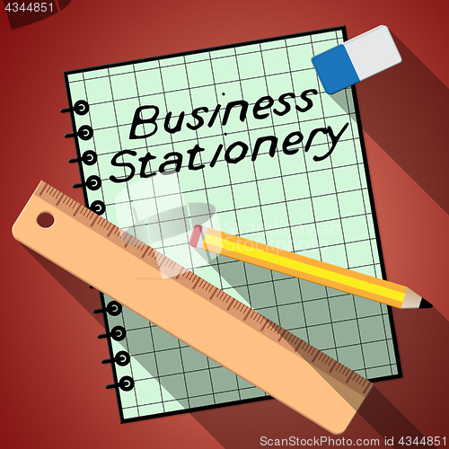 Image of Business Stationery Represents Company Materials 3d Illustration