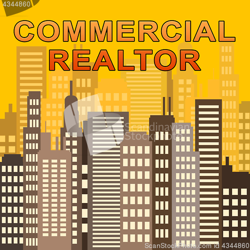 Image of Commercial Realtor Describes Real Estate Offices 3d Illustration