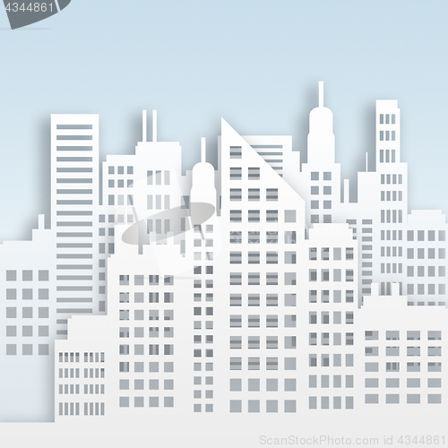 Image of Skyscraper Buildings Displays Corporate Cityscape 3d Illustratio