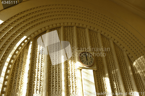 Image of clock at the central station in Helsinki