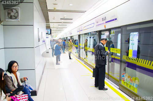 Image of Shanghai metro station, China