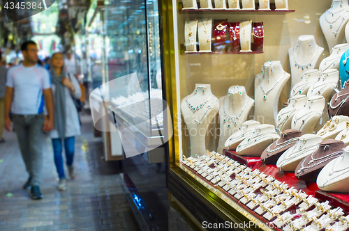 Image of Luxury jewelry shop. Tehran market
