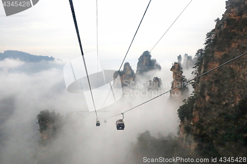 Image of The Tianmen Mountain Cableway, Longest Mountain Cableway in the 