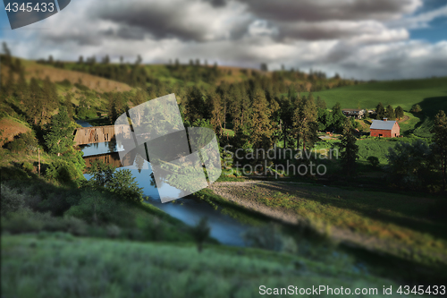 Image of Train Bridge in Rural in Palouse Washington 