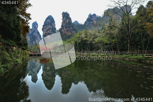 Image of Landscape Inside Zhangjiajie National Park China 