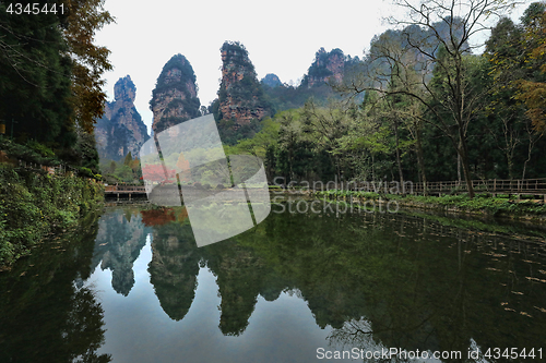 Image of Landscape Inside Zhangjiajie National Park China 