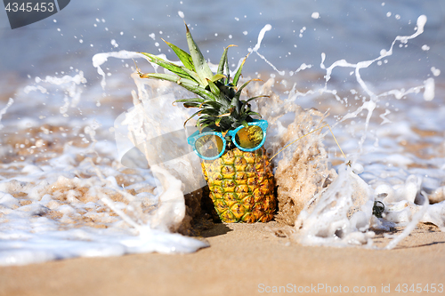 Image of Hilarious Pineapple With Personality in the Ocean in Maui