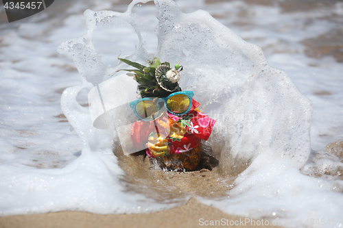 Image of Hilarious Pineapple With Personality in the Ocean in Maui