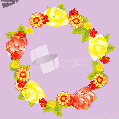 Image of Wreath from flower and foliages