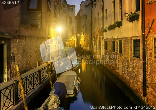 Image of Canal at night