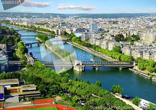 Image of Aerial panoramic view of Paris