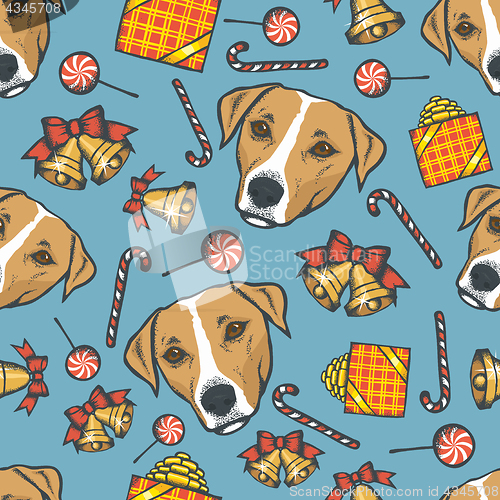 Image of Year of the dog vector seamless pattern