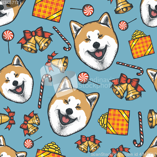 Image of Year of the dog vector seamless pattern