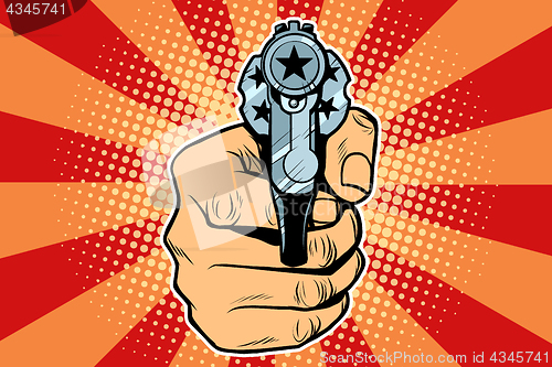 Image of star revolver in hand