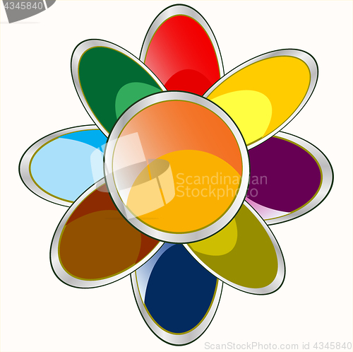 Image of Flower daisywheel varicoloured