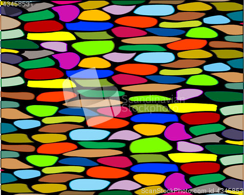 Image of Wall from decorative colour stone