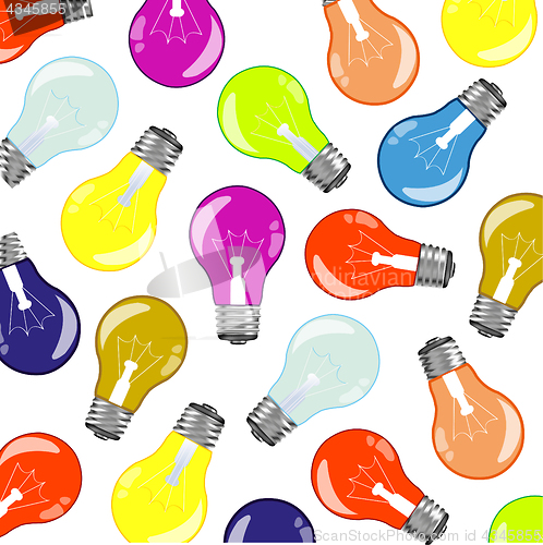 Image of Light bulbs colour pattern