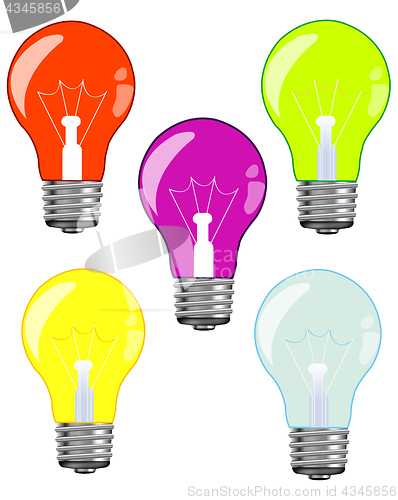 Image of Colour light bulbs
