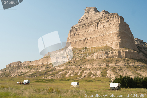 Image of Scotts Bluff Oregon Trail Nebraska Butte Bluff Rural Country