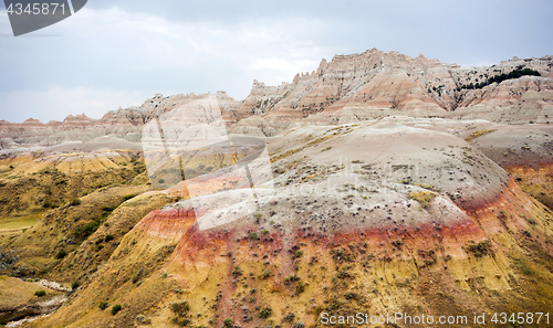 Image of Rock Formations Badlands National Park Rural South Dakota