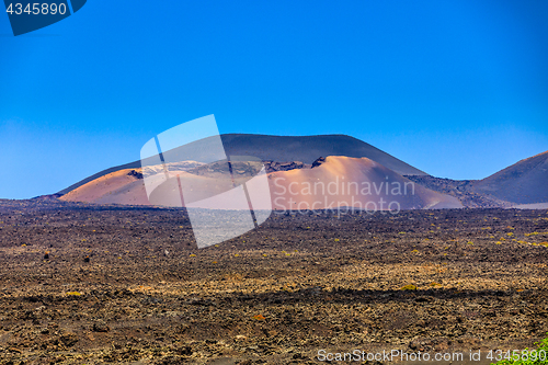 Image of Beautiful colors in the volcanic landscape of Lanzarote.