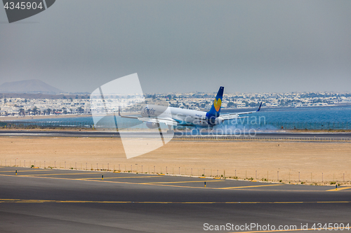 Image of ARECIFE, SPAIN - APRIL, 16 2017: Boeing 757-300 of Condor with t